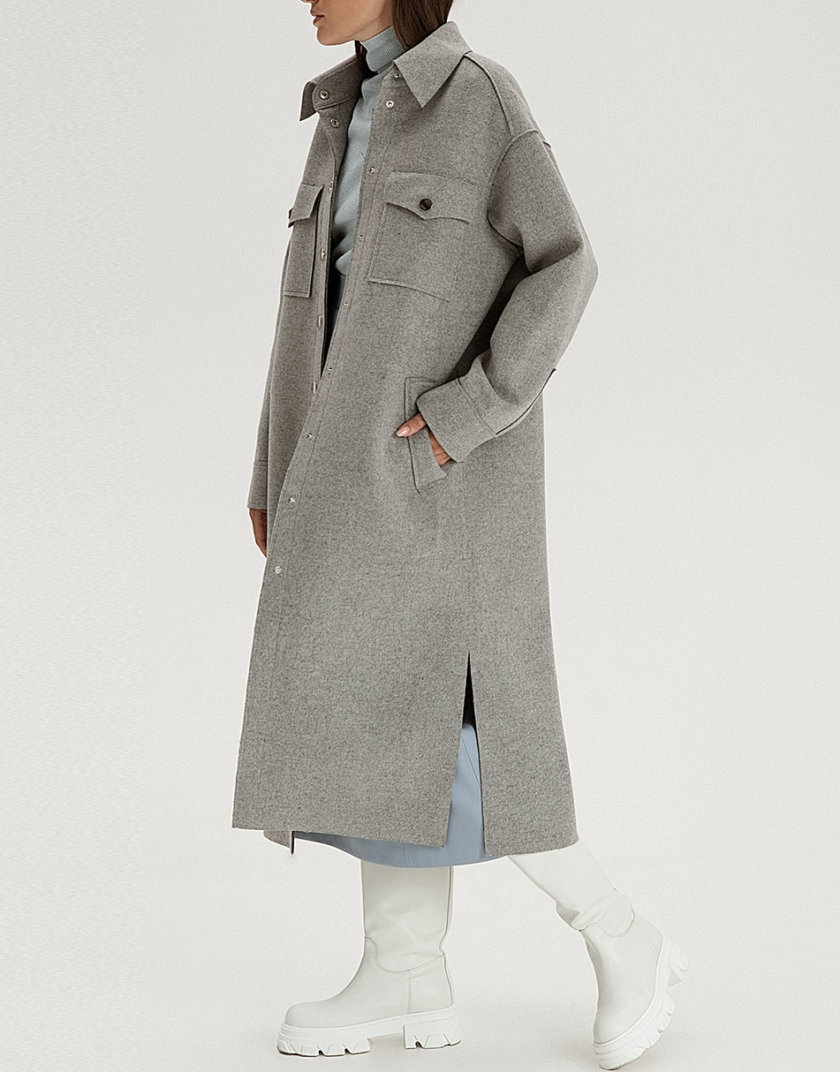 Шерстяное пальто-рубашка gray WNDR_fw21_wg_02, фото 1 - в интернет магазине KAPSULA