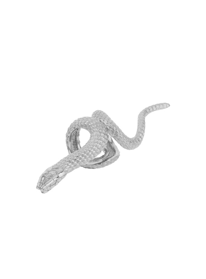 Серебряный кафф - змея BRND_E66110063, фото 1 - в интернет магазине KAPSULA