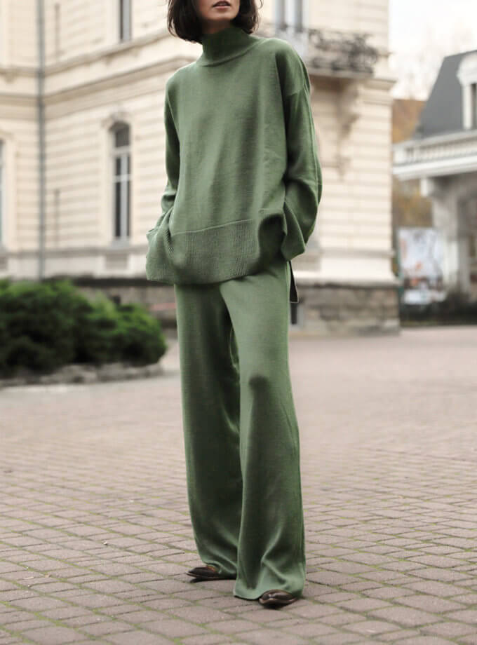 Костюм з вовни з широкими брюками FRBC_FBКTov-polyn, фото 1 - в интернет магазине KAPSULA