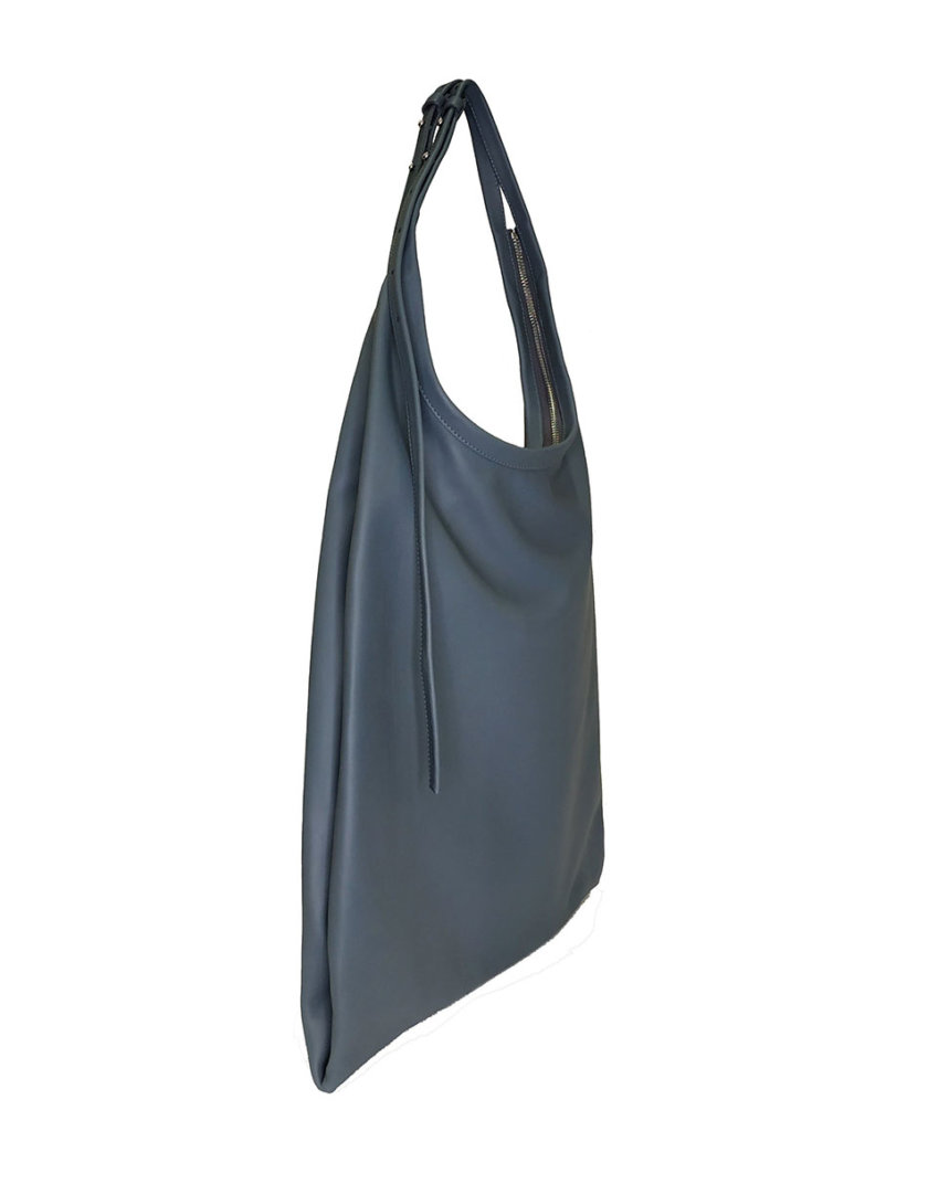 Кожаная сумка La Poche ETP_La-Poche-Grand-Bleu-Gris, фото 1 - в интернет магазине KAPSULA