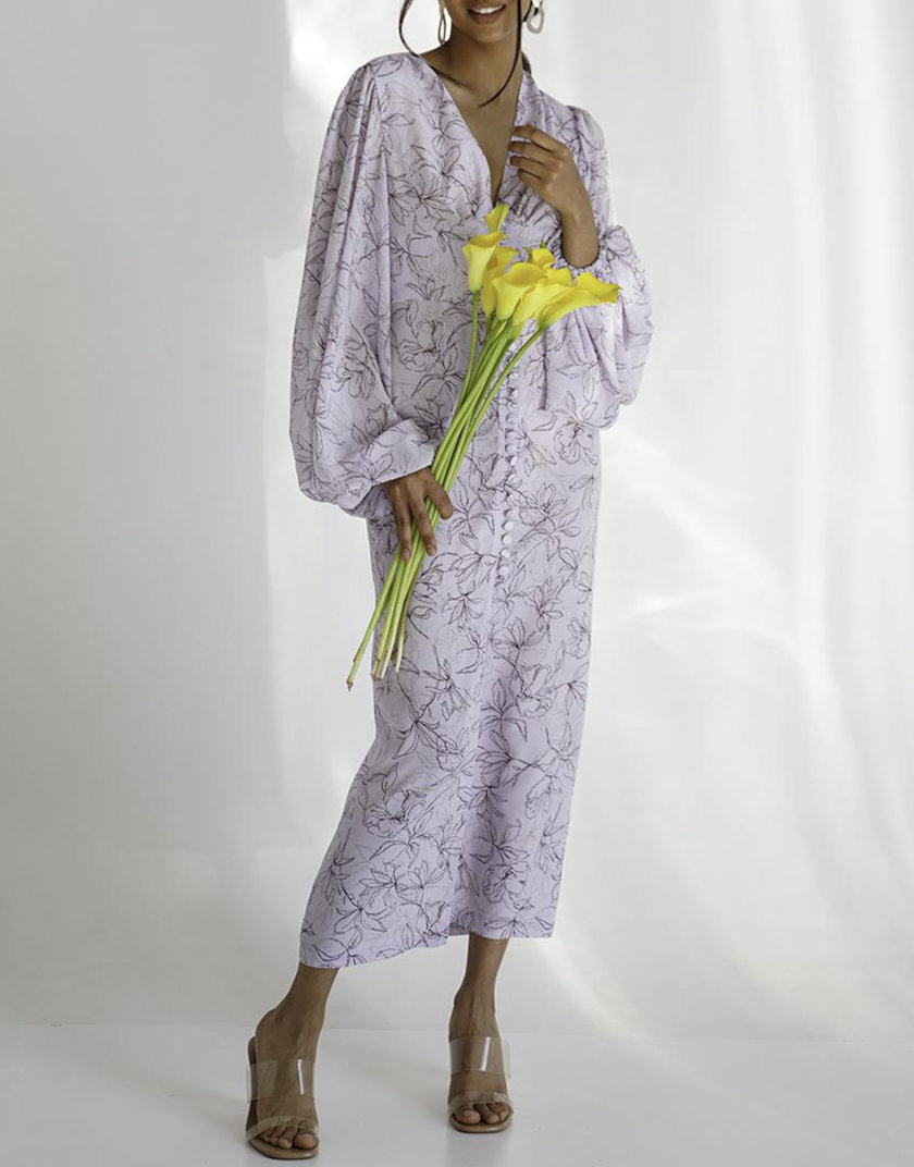 Платье Amara с объемными рукавами MC_MY7921-1, фото 1 - в интернет магазине KAPSULA