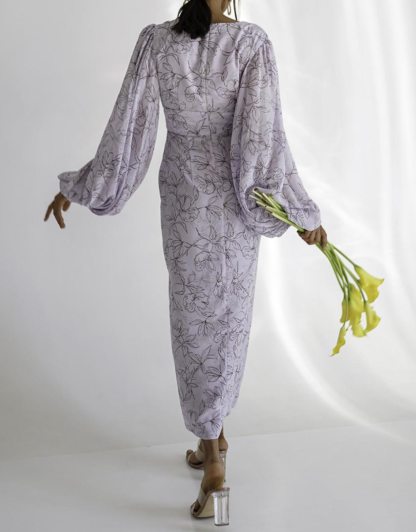 Платье Amara с объемными рукавами MC_MY7921-1, фото 1 - в интернет магазине KAPSULA