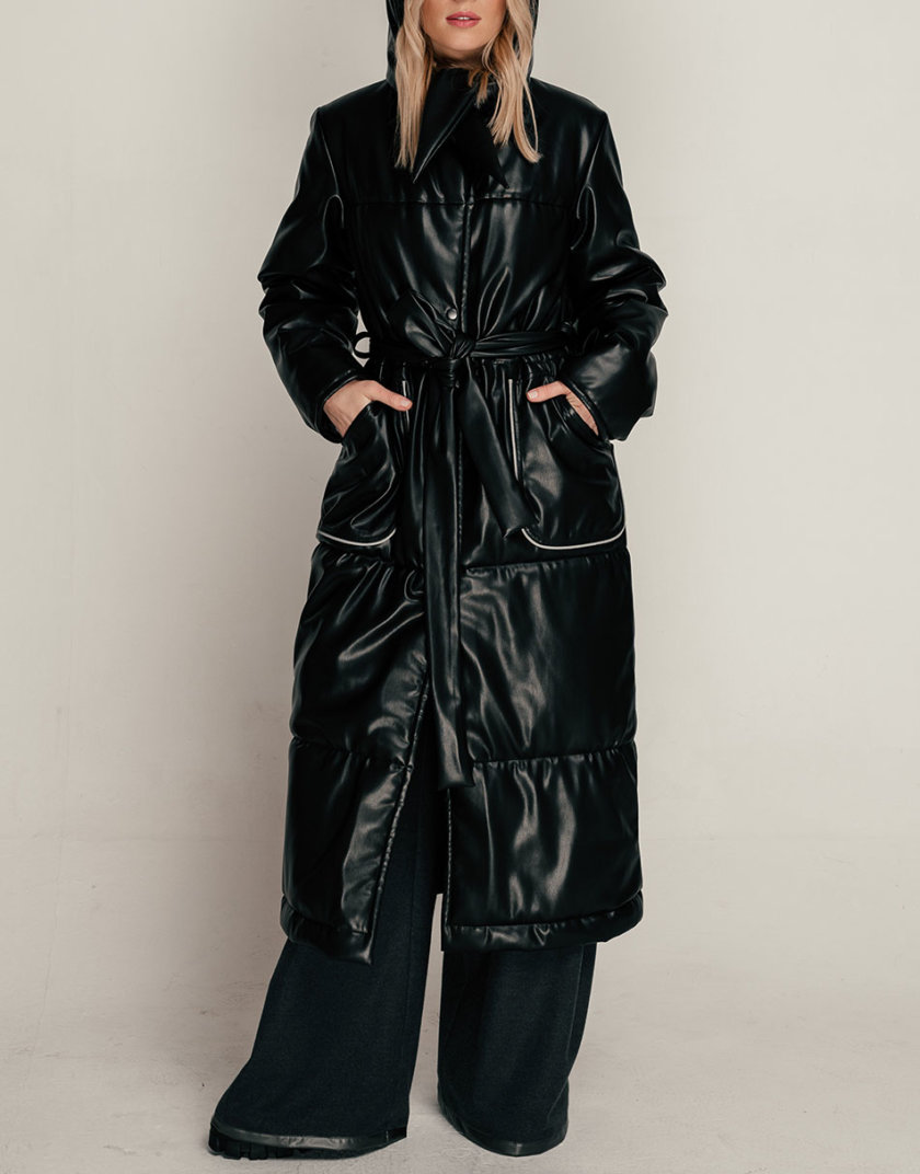 Пальто з еко-шкіри SE_SE21-Ct-Aquifo-B, фото 1 - в интернет магазине KAPSULA