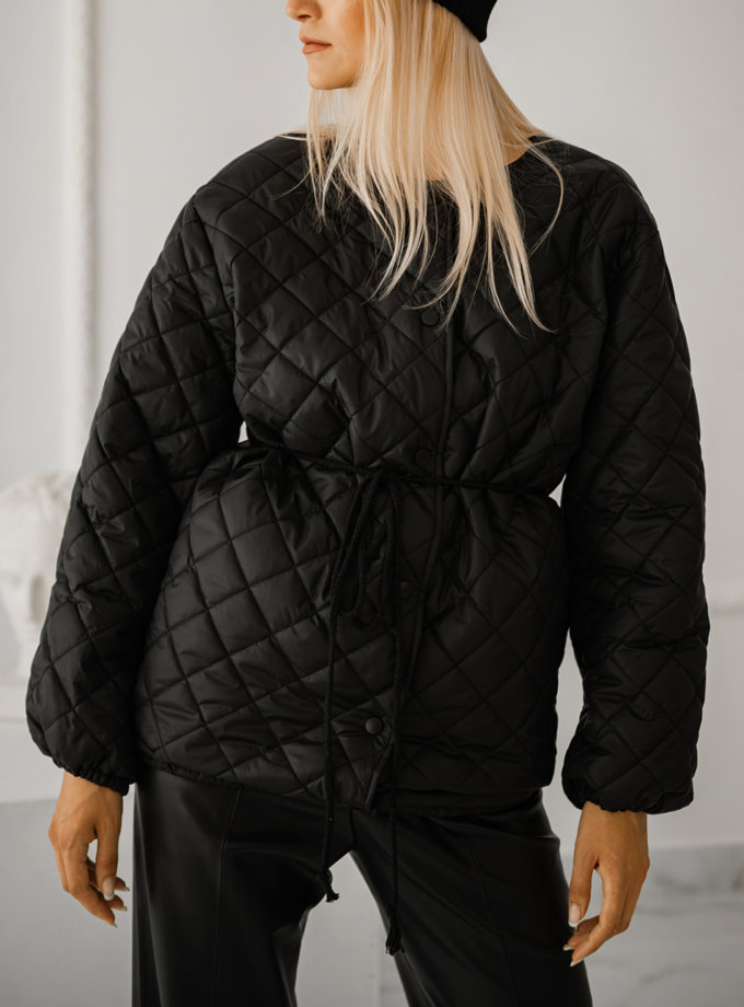 Стьогана куртка SHE_falljacket_black, фото 1 - в интернет магазине KAPSULA