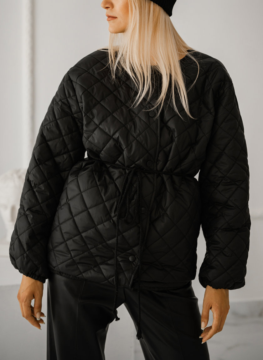Стьогана куртка SHE_falljacket_black, фото 1 - в интернет магазине KAPSULA