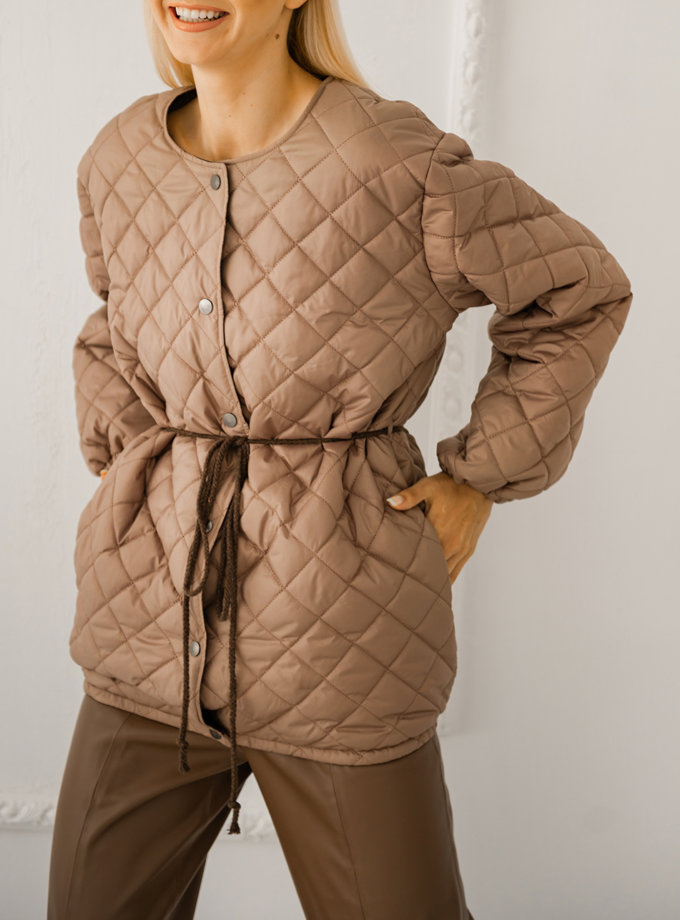 Стеганая куртка SHE_falljacket_brown, фото 1 - в интернет магазине KAPSULA