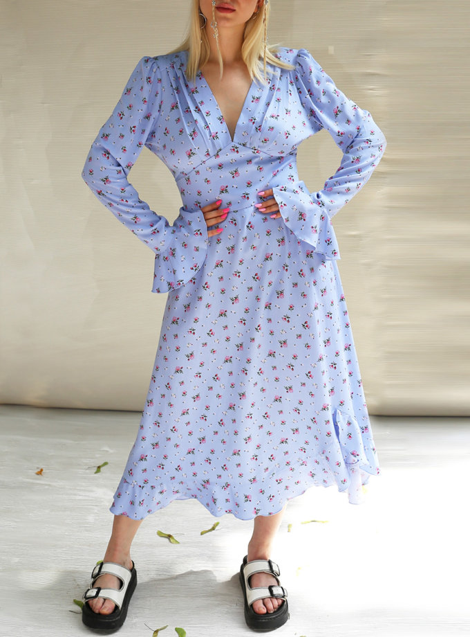 Бавовняна сукня з відкритою спиною VONA_SS-21-84, фото 1 - в интернет магазине KAPSULA