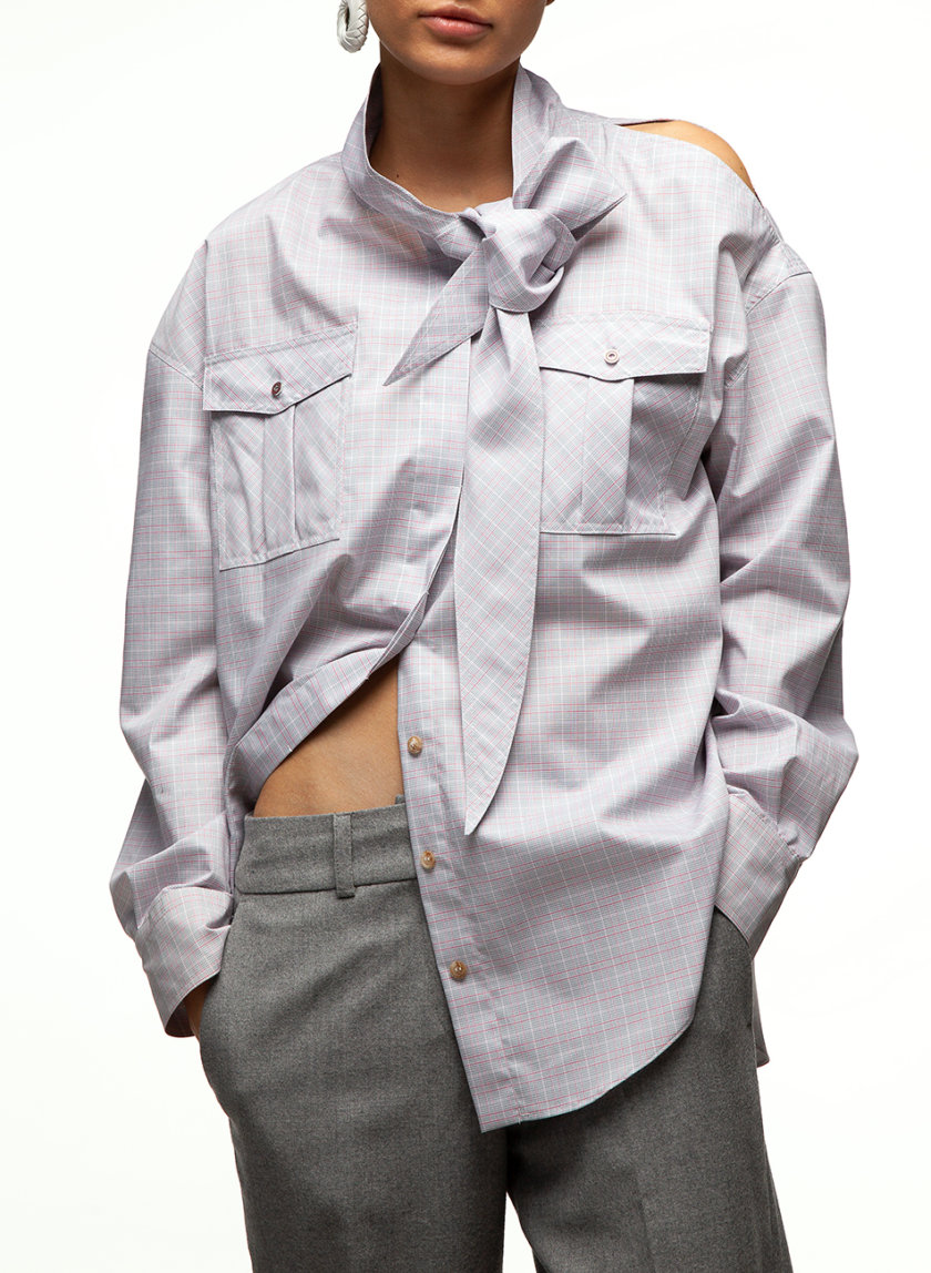 Рубашка с вырезом на плече IAM_02ctn04kl, фото 1 - в интернет магазине KAPSULA