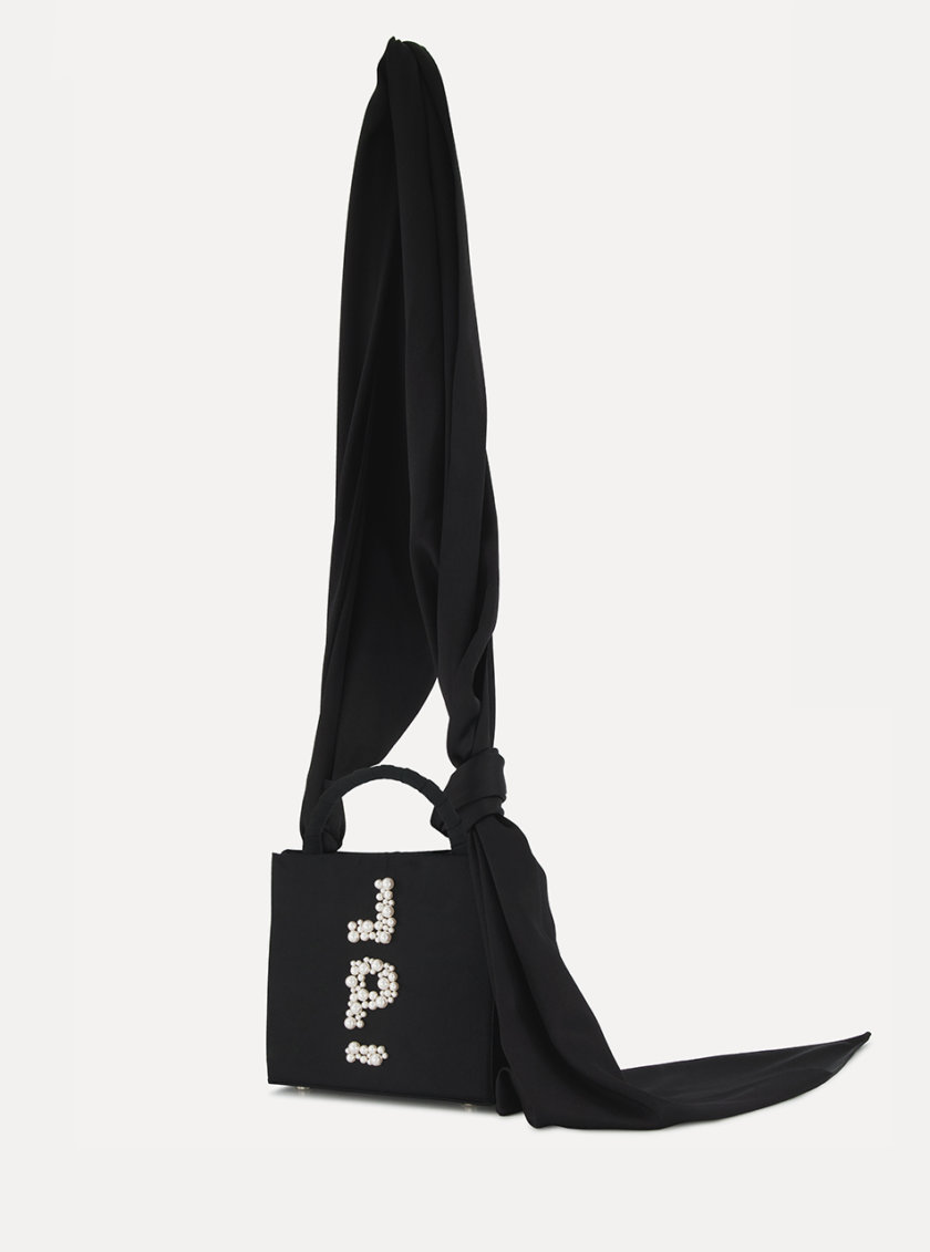 Шелковая сумка Silk Square Bag in black LPR_S-S-B-black, фото 1 - в интернет магазине KAPSULA