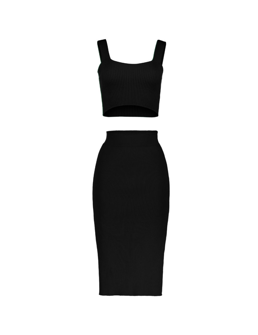 Хлопковая юбка Demi black SYI_CS_18400-kapsula, фото 1 - в интернет магазине KAPSULA