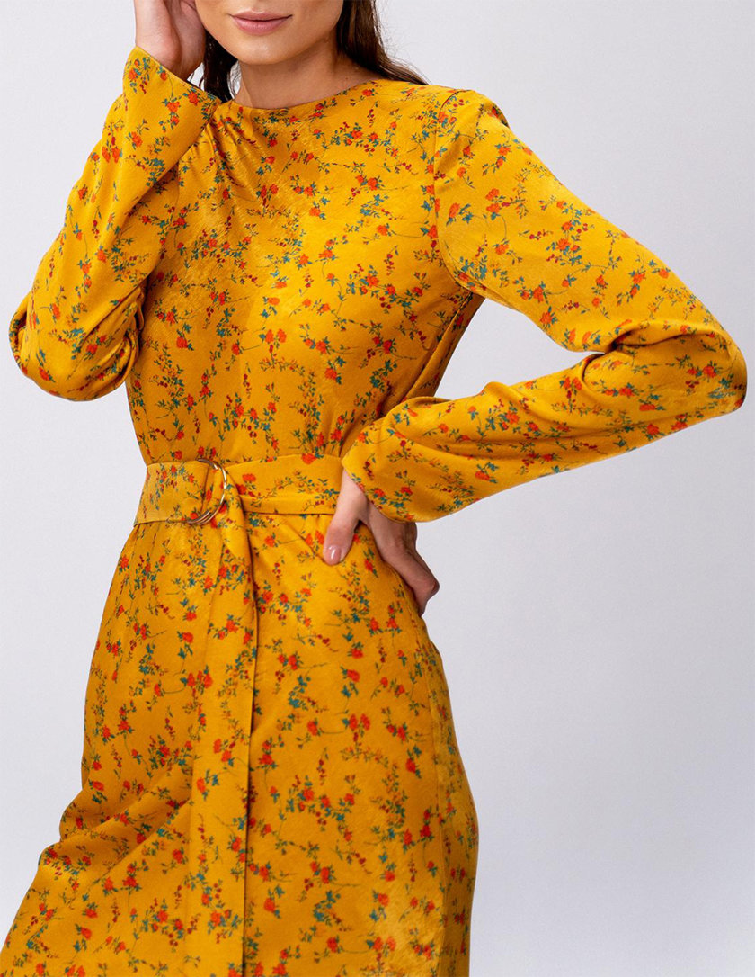 Сукня L Milano з поясом MC_MY0322-yellow, фото 1 - в интернет магазине KAPSULA