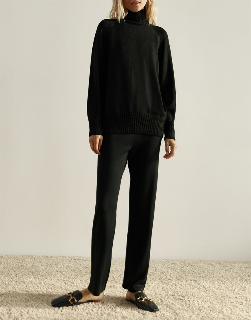Шерстяные брюки ELLE black SYI_CS_18423-kapsula, фото 1 - в интернет магазине KAPSULA