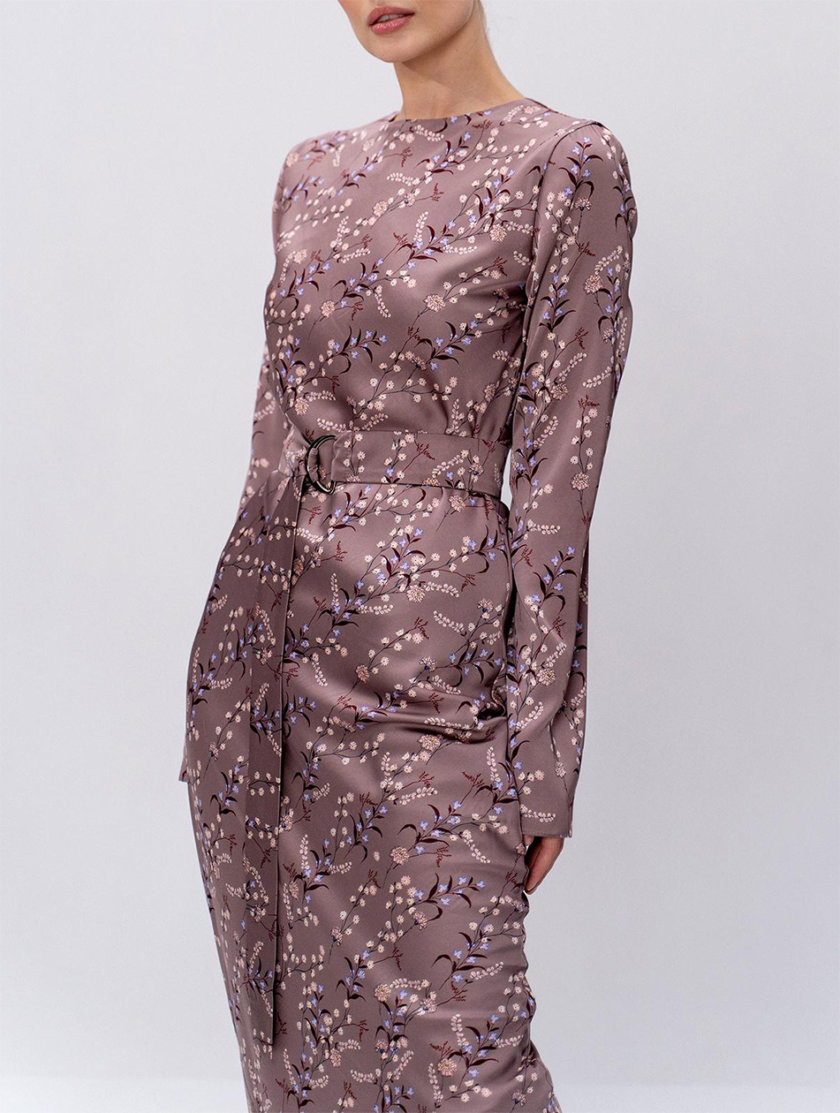 Платье L Milano с поясом MC_MY0322-purple, фото 1 - в интернет магазине KAPSULA