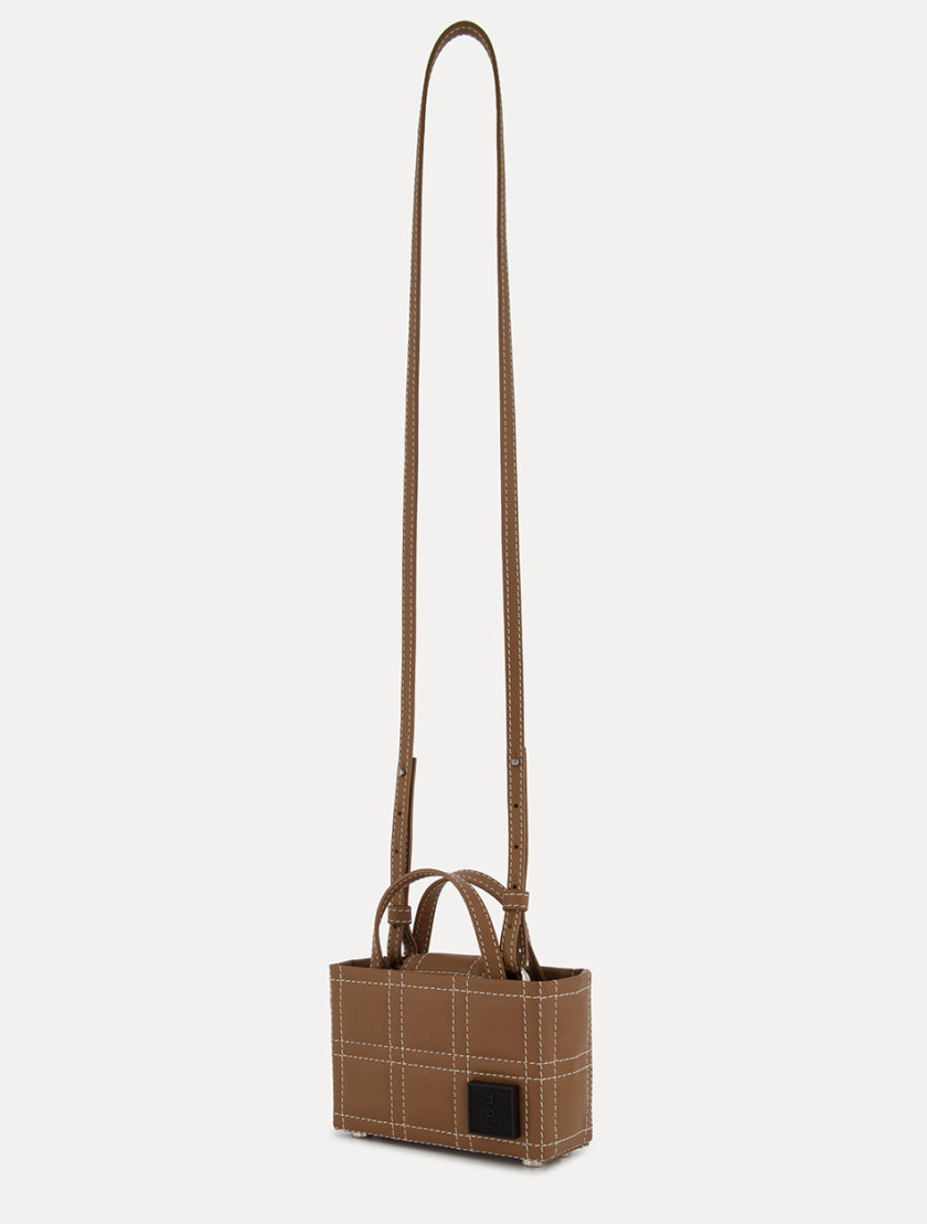 Шкіряна сумка 3x2 Bag in chocolate LPR_3-2-B-chocolate, фото 1 - в интернет магазине KAPSULA