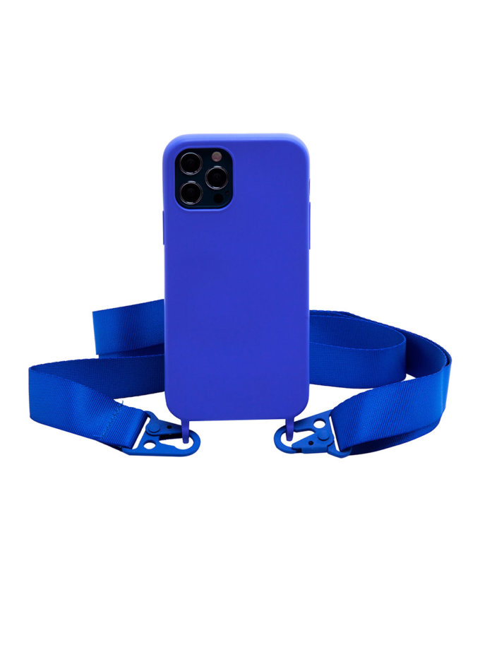 Чохол з ремінцем Blue Solid для iPhone NKR_NCRB_12_BS, фото 1 - в интернет магазине KAPSULA