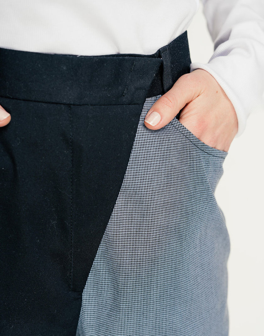 Хлопковые брюки клеш SE_SE21-Pn-Magnoli-BBl, фото 1 - в интернет магазине KAPSULA