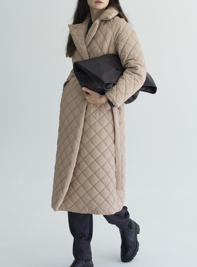 Пальто стеганое Vichy VVT_2452, фото 1 - в интернет магазине KAPSULA