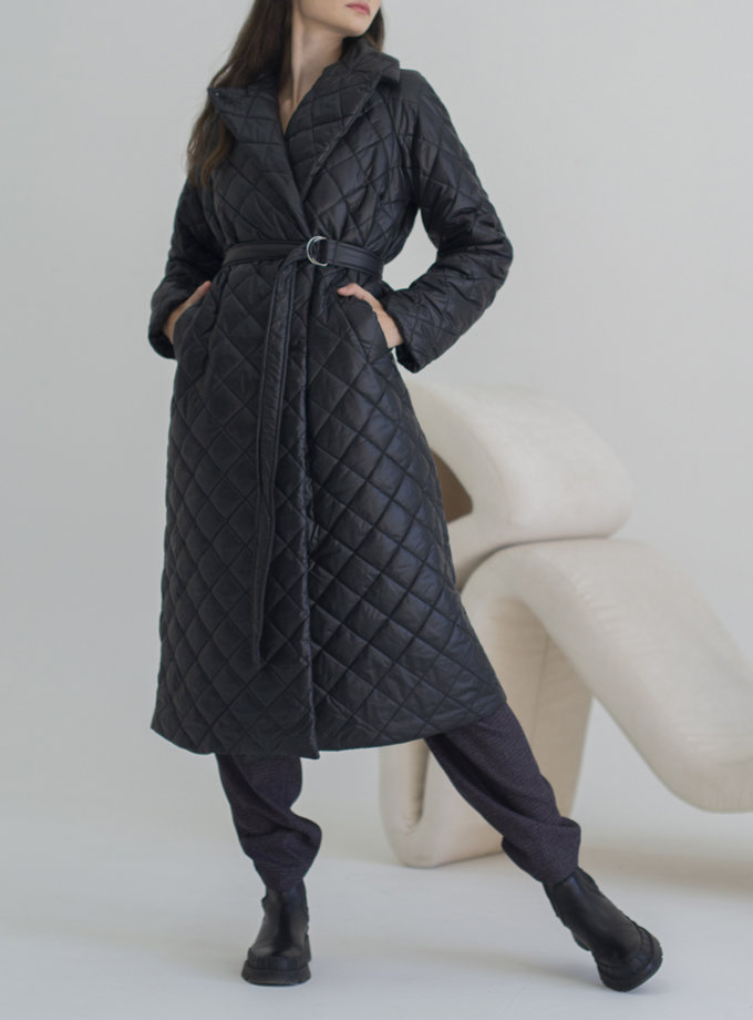Пальто стьобане Vichy VVT_2454, фото 1 - в интернет магазине KAPSULA