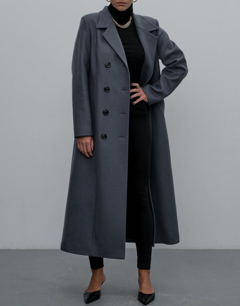 Пальто двубортное из шерсти NOMA_232021, фото 1 - в интернет магазине KAPSULA