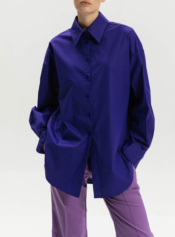 Хлопковая рубашка oversize SHKO_21005008, фото 1 - в интернет магазине KAPSULA