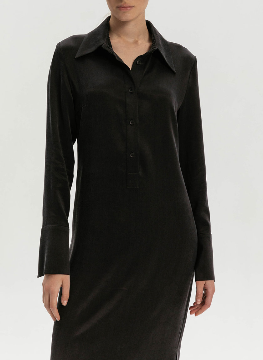 Платье рубашка с разрезами SHKO_21034001, фото 1 - в интернет магазине KAPSULA