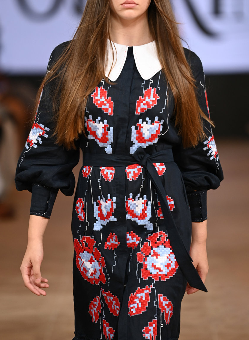 Льняное платье миди Адель FOBERI_FW21001, фото 1 - в интернет магазине KAPSULA