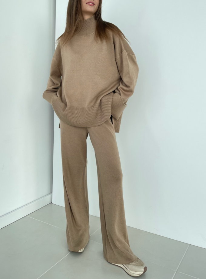 Костюм из шерсти с широкими брюками FRBC_FBКTov-capuch, фото 1 - в интернет магазине KAPSULA
