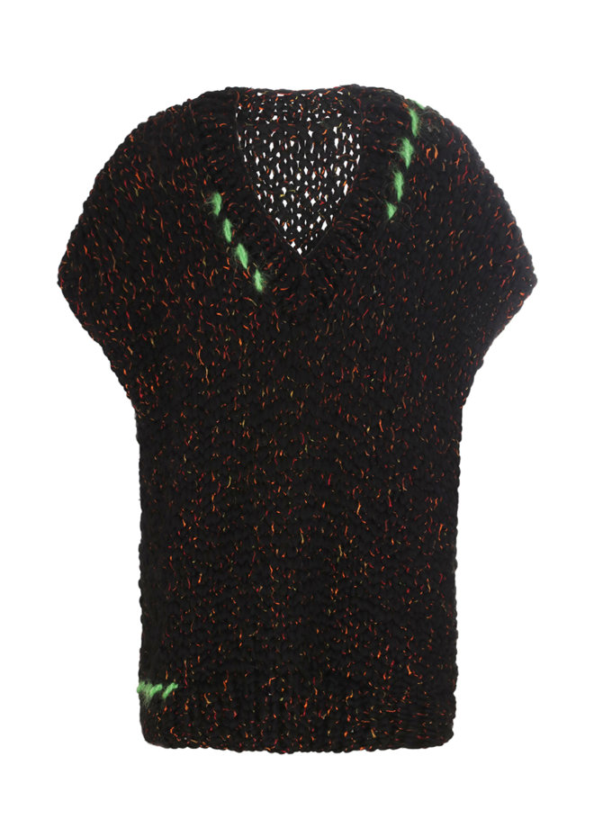 Вязанный свитер-жилетка SAYYA_FW1222, фото 1 - в интернет магазине KAPSULA