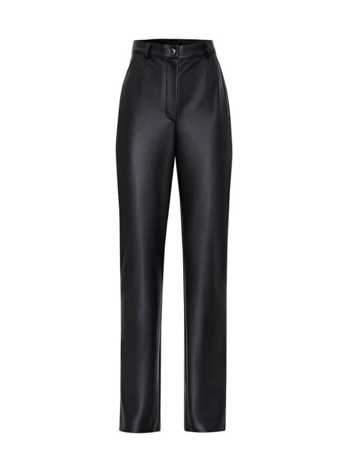 Прямі брюки із еко-шкіри FORMA_FW21-22-04, фото 1 - в интернет магазине KAPSULA