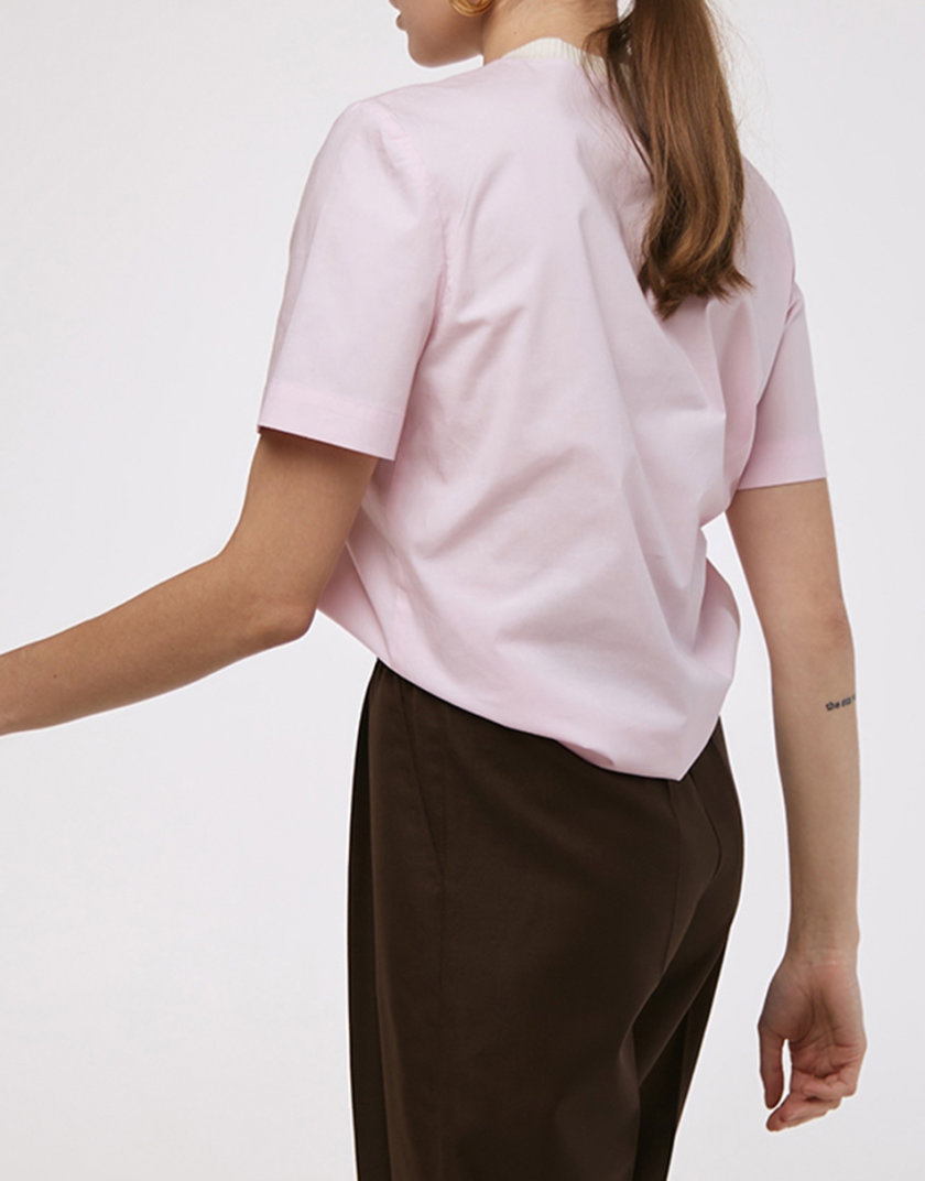 Хлопковая футболка Pink KLSV_AKxDS_FW_2021_18, фото 1 - в интернет магазине KAPSULA