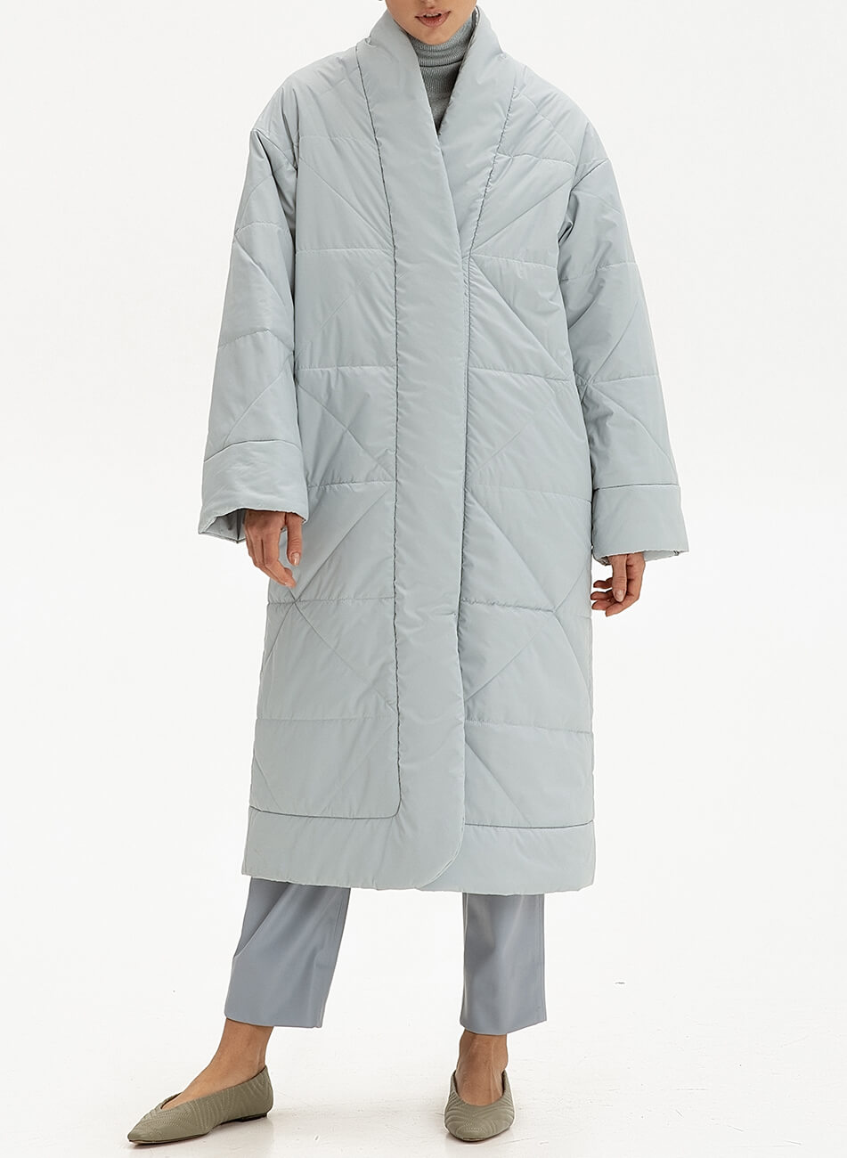 Прямий пуховик-кімоно Blue-gray WNDR_fw21_fw22_plbl_05, фото 1 Прямий пуховик-кімоно Blue-gray WNDR_fw21_fw22_plbl_05, фото 1 - в интернет магазине KAPSULA