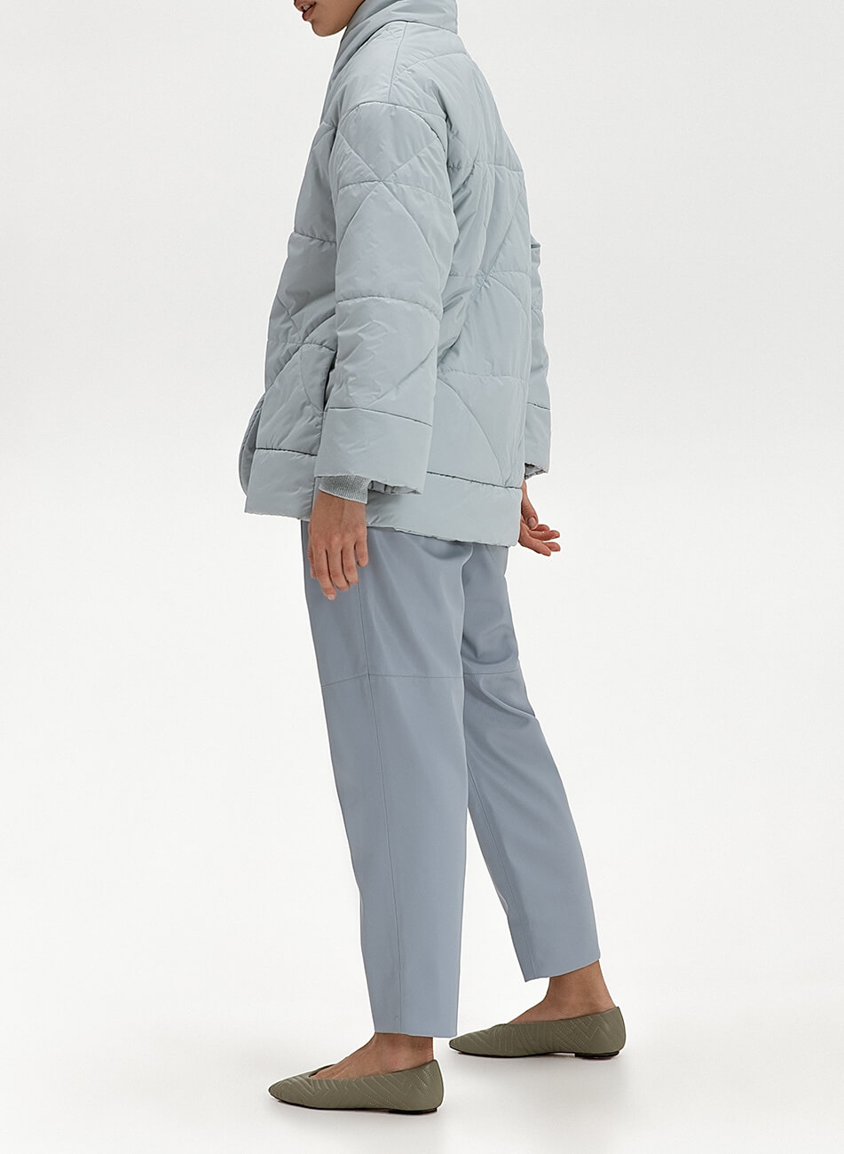 Укорочений пуховик-кімоно Blue-gray WNDR_fw21_fw22_plgb_04, фото 1 Укорочений пуховик-кімоно Blue-gray WNDR_fw21_fw22_plgb_04, фото 1 - в интернет магазине KAPSULA