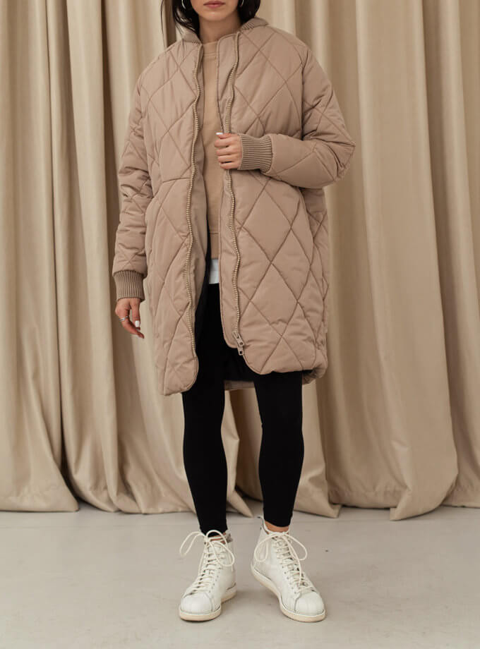 Стеганное пальто Хьюге YB_00002ks, фото 1 - в интернет магазине KAPSULA