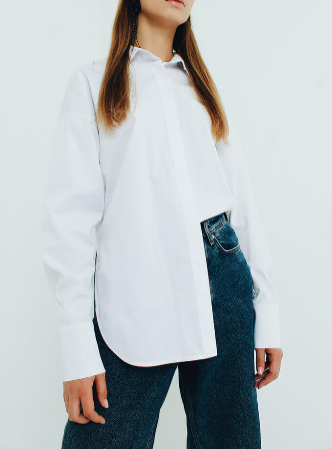 Бавовняна блуза oversize STR_L21F1160727, фото 1 - в интернет магазине KAPSULA