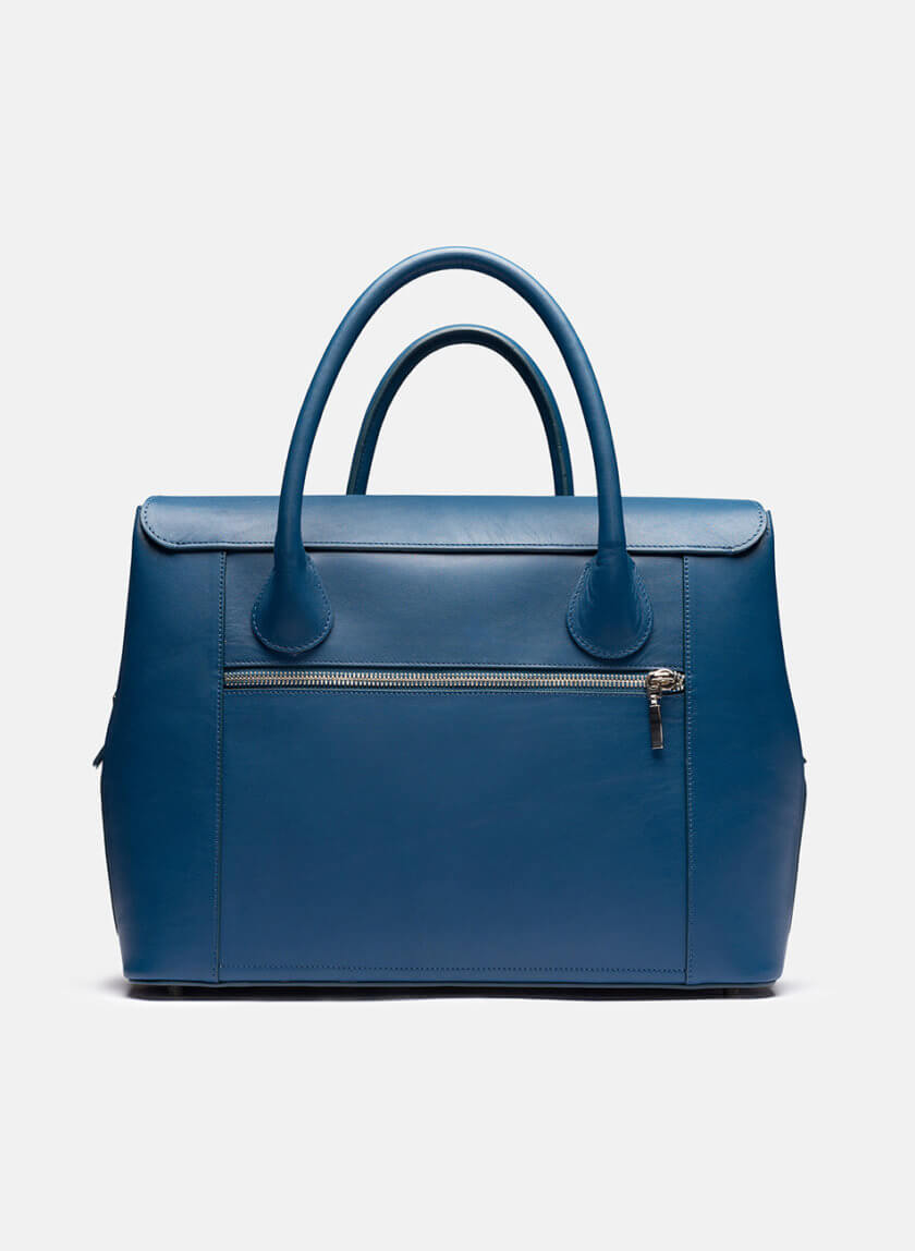 Шкіряна сумка Snaked City Satchel Bag in Blue SNKD_P0104S-kapsula, фото 1 - в интернет магазине KAPSULA