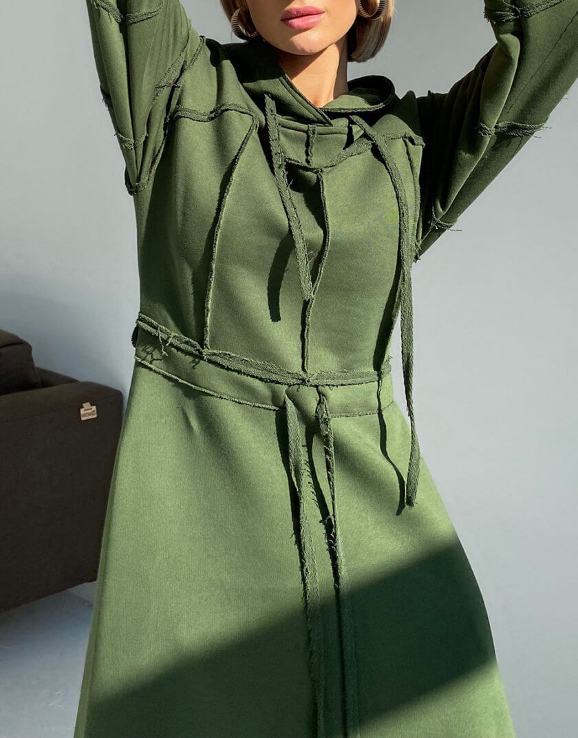 Бавовняна сукня з капюшоном MRND_М205-2, фото 1 - в интернет магазине KAPSULA
