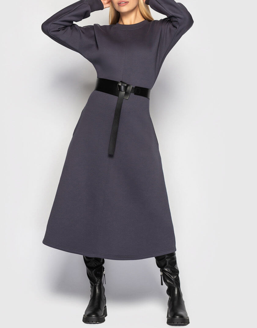 Теплое платье миди MRND_М219-2, фото 1 - в интернет магазине KAPSULA