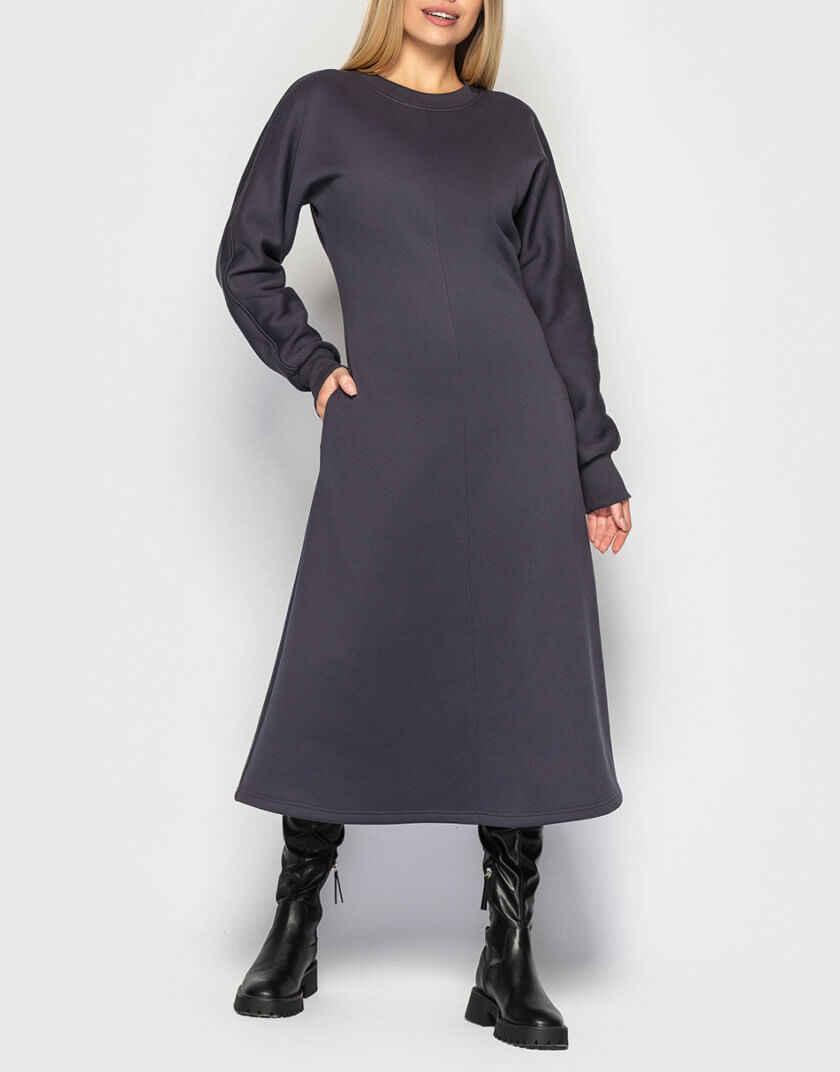 Теплое платье миди MRND_М219-2, фото 1 - в интернет магазине KAPSULA