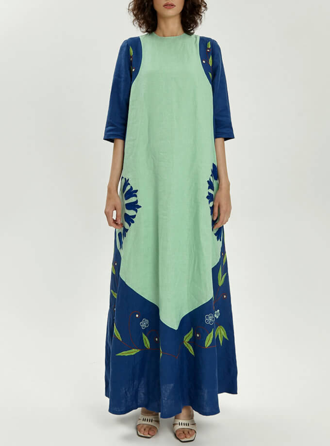 Платье Tulip A-line с ручной вышивкой ACN_0002, фото 1 - в интернет магазине KAPSULA
