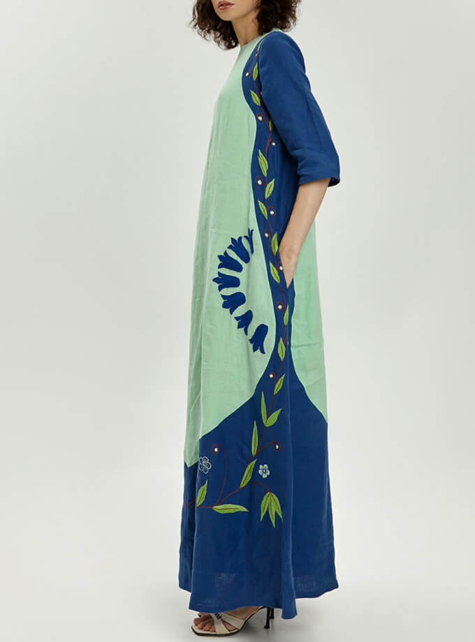 Сукня Tulip A-line з ручною вишивкою ACN_0002, фото 1 - в интернет магазине KAPSULA