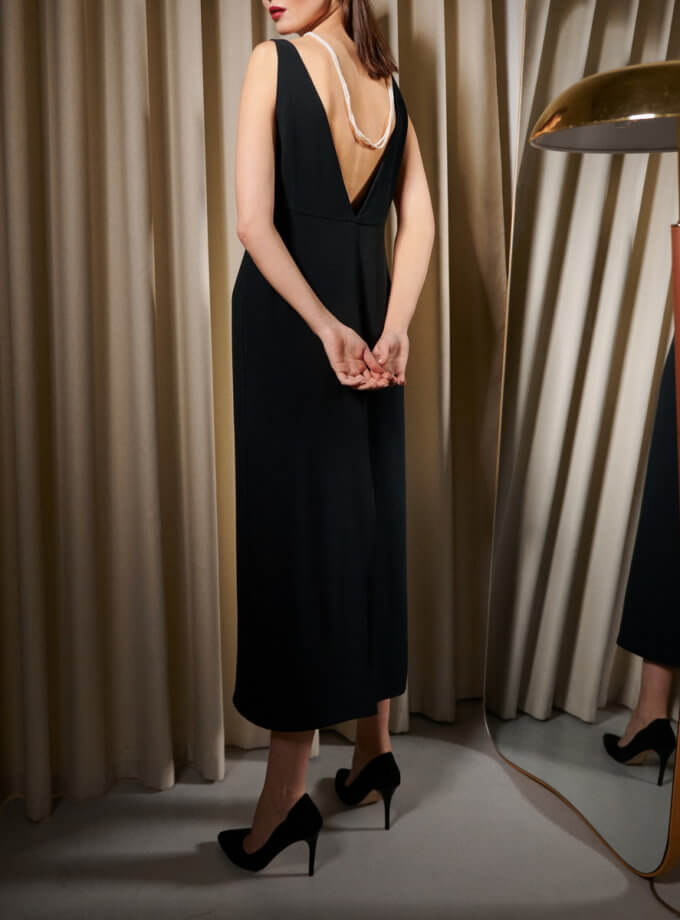 Двустороннее платье с V-вырезом KLNA_duble_dress, фото 1 - в интернет магазине KAPSULA