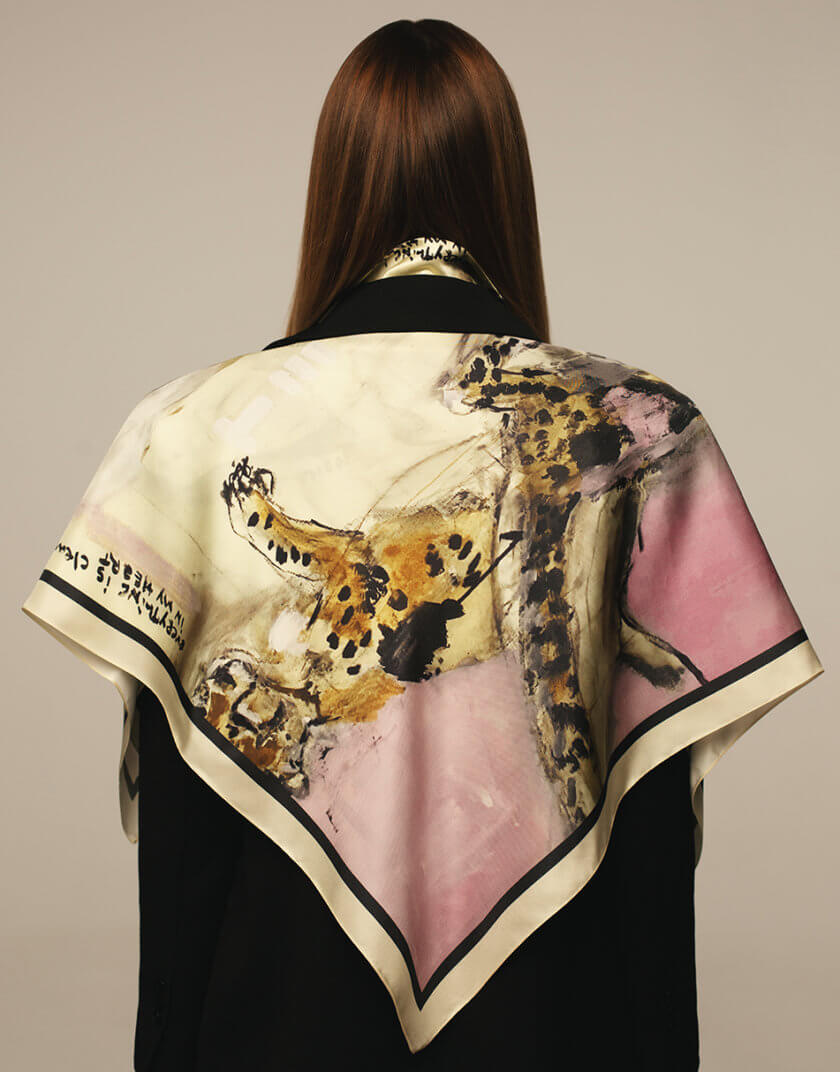 Шелковый платок с изображением LAB_2259, фото 1 - в интернет магазине KAPSULA