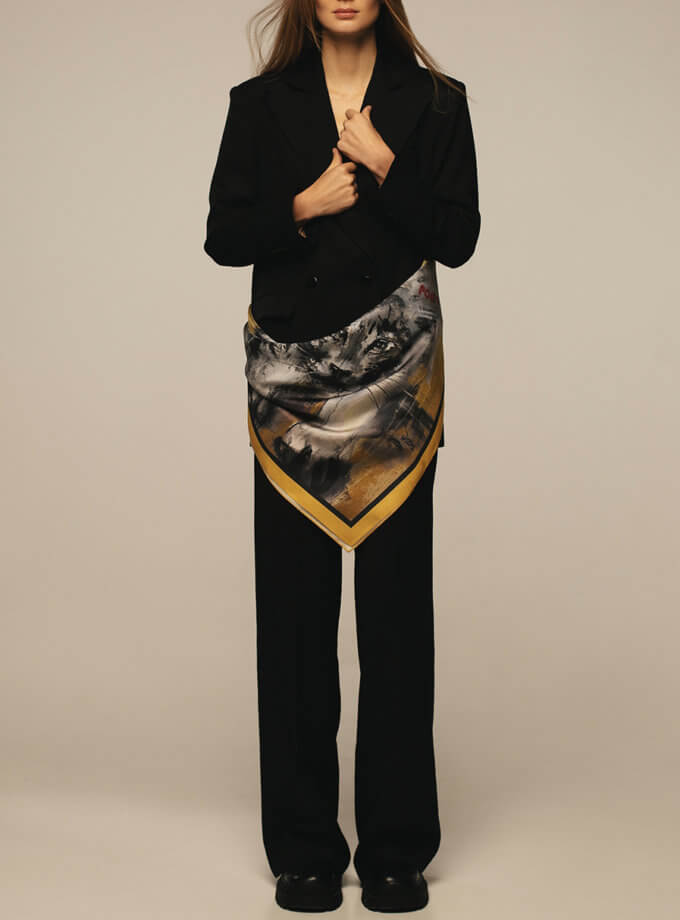 Шелковый платок с изображением LAB_2260, фото 1 - в интернет магазине KAPSULA