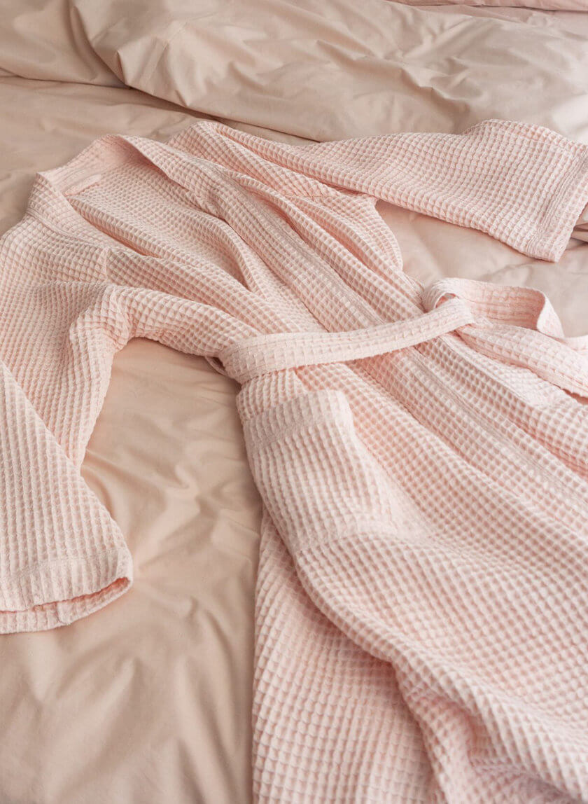 Хлопковый халат Pink HMME_CW01-018466R, фото 1 - в интернет магазине KAPSULA