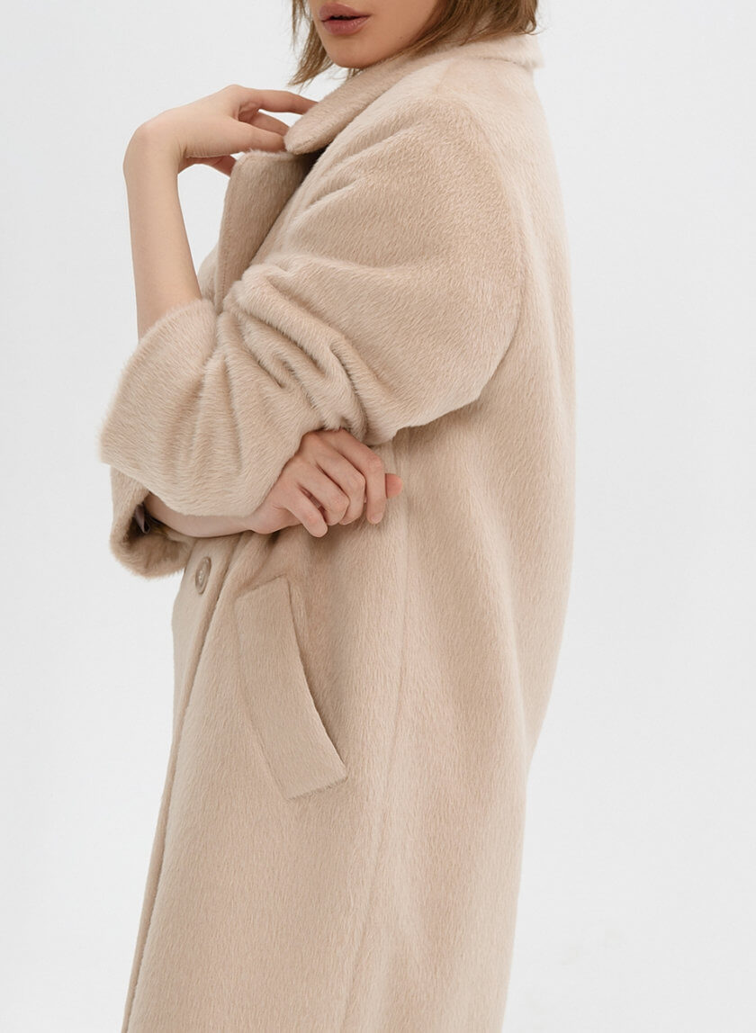 Утепленное пальто-шуба Вeige WNDR_Fw2122_surim_0_beige2, фото 1 - в интернет магазине KAPSULA