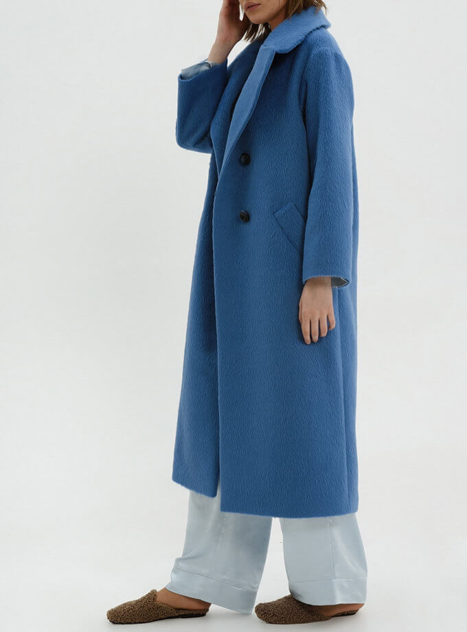Утепленное пальто-шуба Вlue WNDR_Fw2122_surim_0_blue, фото 1 - в интернет магазине KAPSULA