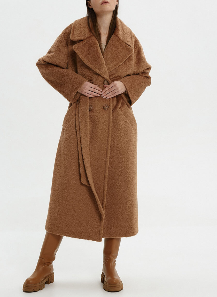 Утепленное пальто-шуба Вrown WNDR_Fw2122_suric_0_brown, фото 1 - в интернет магазине KAPSULA