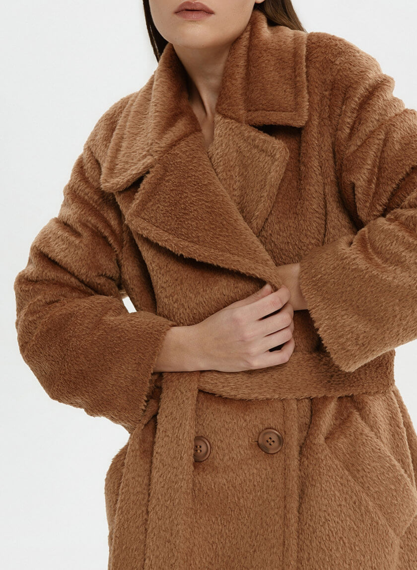 Утепленное пальто-шуба Вrown WNDR_Fw2122_suric_0_brown, фото 1 - в интернет магазине KAPSULA