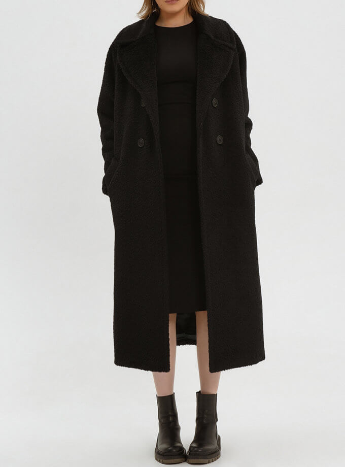 Утепленное пальто-шуба Вlack WNDR_Fw2122_surib_0_black, фото 1 - в интернет магазине KAPSULA