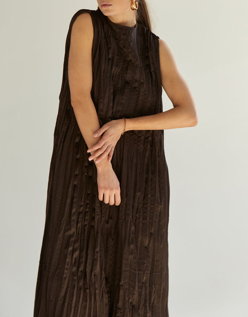Атласное платье миди KLSV_AKxDS_FW_2021_29, фото 1 - в интернет магазине KAPSULA